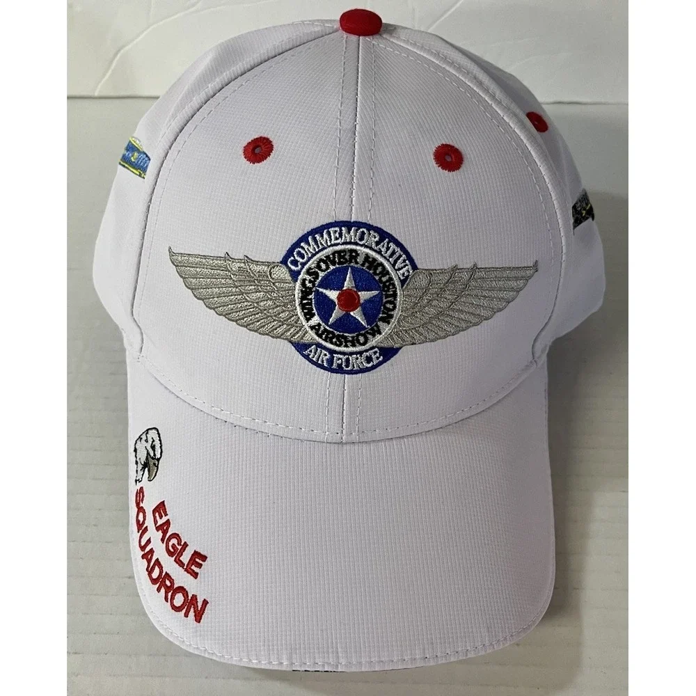 Wings Over Houston Airshow Hat Mens OSFM White Commemorative Air Force B-29 Cap